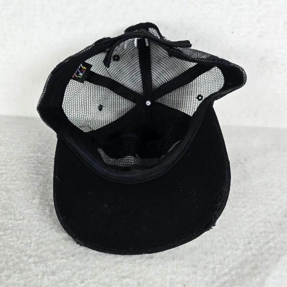 DILLIGAF by Bohica Bill Truckers Black Baseball Cap Embroidered Rhinestone Logo